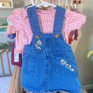 Denim Overall Dress Outfit
